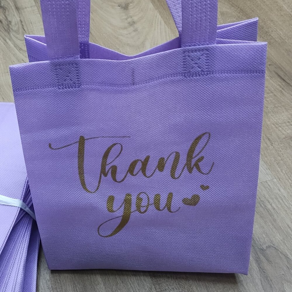 Purple Party Pack | Thank You Bags + Satin Napkin